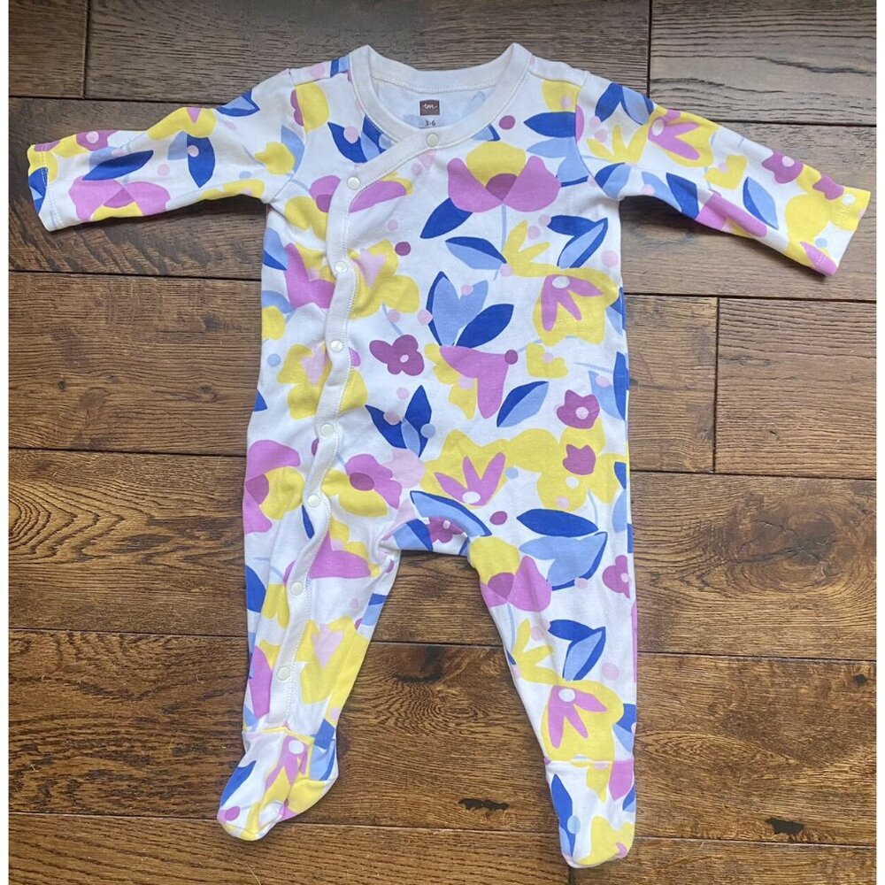 Tea Collection Floral Romper - Size 3-6 Months